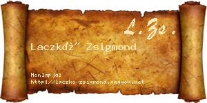 Laczkó Zsigmond névjegykártya