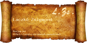 Laczkó Zsigmond névjegykártya