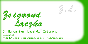 zsigmond laczko business card